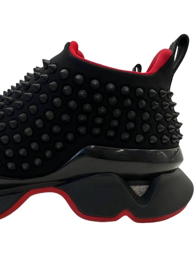 Spike Sock Low Top Sneakers Black - CHRISTIAN LOUBOUTIN - BALAAN 4