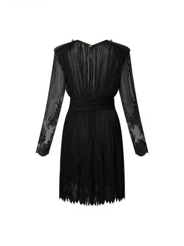 Sheer Striped Floral Lace Dress 1AAWYC - LOUIS VUITTON - BALAAN 1