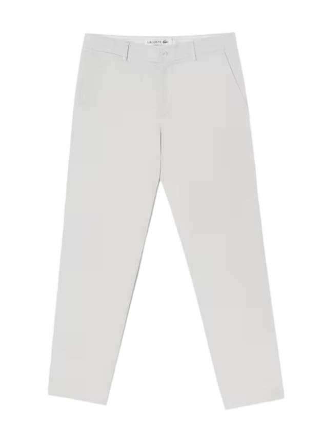 Men's Tapered Fit Cotton Stretch Chino Pants Cream - LACOSTE - BALAAN 1