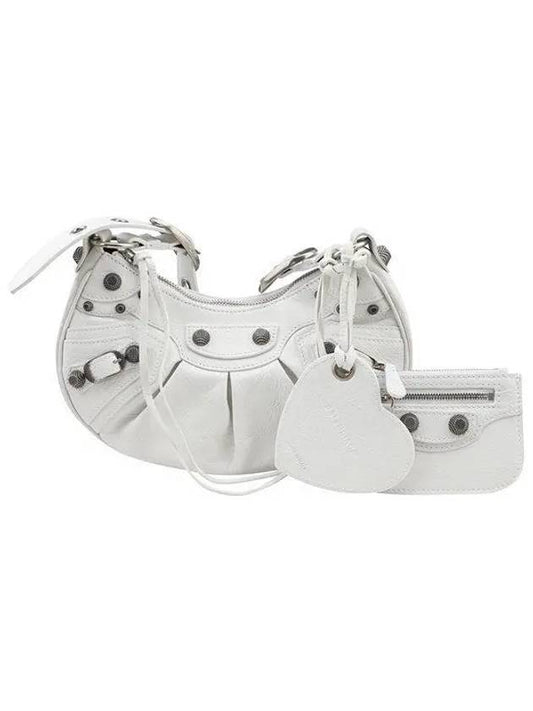 Le Cagole XS Lambskin Shoulder Bag White - BALENCIAGA - BALAAN 2