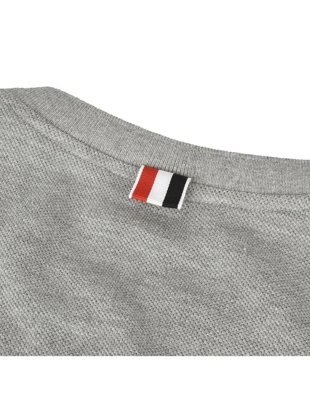 Classic Pique Rib Side Insert 4-Bar Short Sleeve T-Shirt Light Grey - THOM BROWNE - BALAAN 5