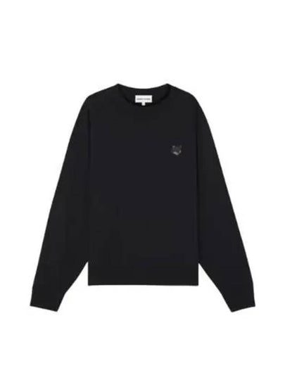 Bold Fox Head Patch Oversized Sweatshirt Black - MAISON KITSUNE - BALAAN 2