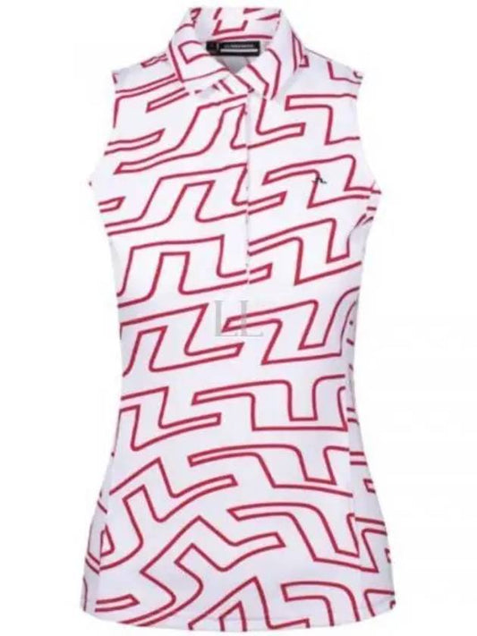 Women's Dena Print Sleeveless Red White - J.LINDEBERG - BALAAN 2