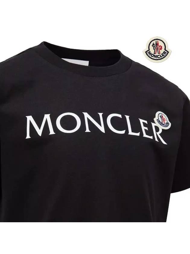 Kids Logo Short Sleeve T Shirt Black 8C00003 89AFV 999 4A 6A - MONCLER - BALAAN 4