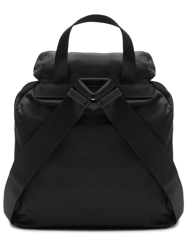 Triangle Logo Re Nylon Small Backpack Black - PRADA - BALAAN 3