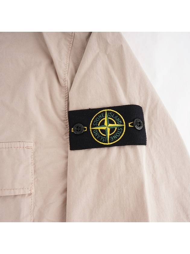 Wappen Patch Double Pocket Cotton Zip-Up Jacket Beige - STONE ISLAND - BALAAN 6