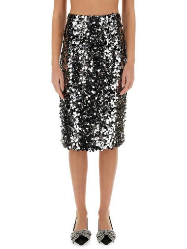 SEQUIN EMBROIDERED MIDI SKIRT - DOLCE&GABBANA - BALAAN 1