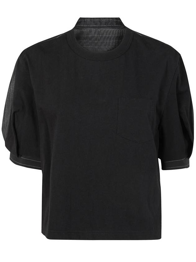 Sacai Spun Organza X Cotton Jersey T-Shirt Clothing - SACAI - BALAAN 1