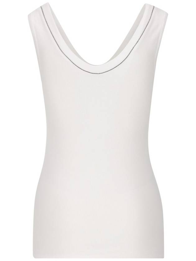 V-neck tank top M0TC8BJ312 C159 BIANCO B0170252019 - BRUNELLO CUCINELLI - BALAAN 3