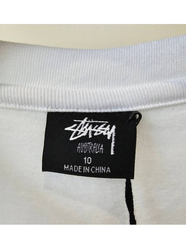 NO4 Rib Short Sleeve T-Shirt White - STUSSY - BALAAN 5