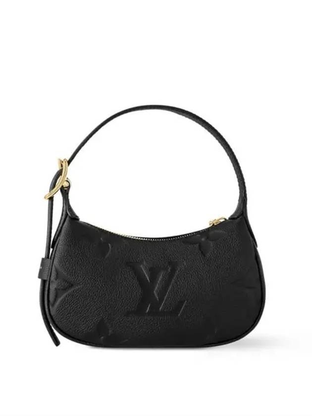 Mini Moon Monogram Empreinte Leather Shoulder Bag Black - LOUIS VUITTON - BALAAN 5