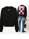 Marker Arrow Overfit Sweatshirt Black - OFF WHITE - BALAAN.