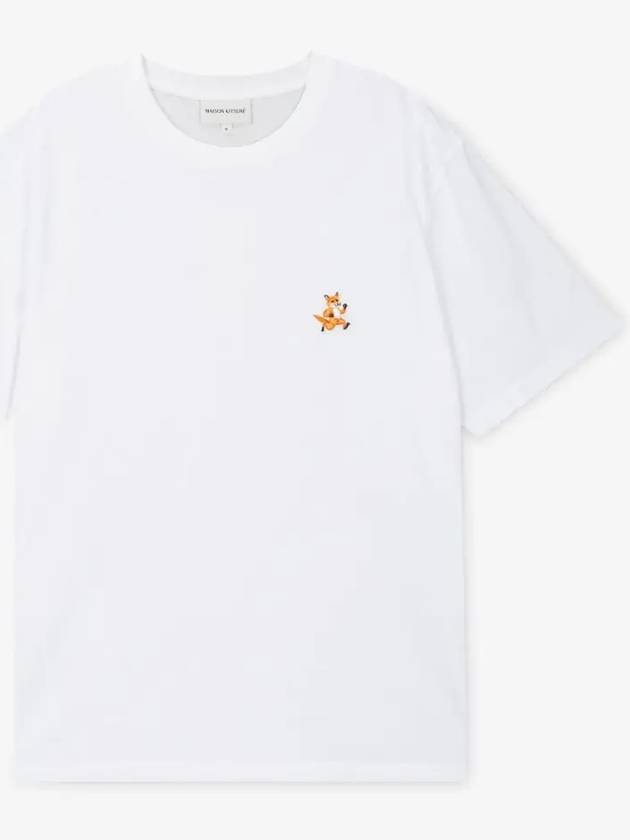 Speedy Fox Patch Comfort Short Sleeve T-Shirt White - MAISON KITSUNE - BALAAN 3