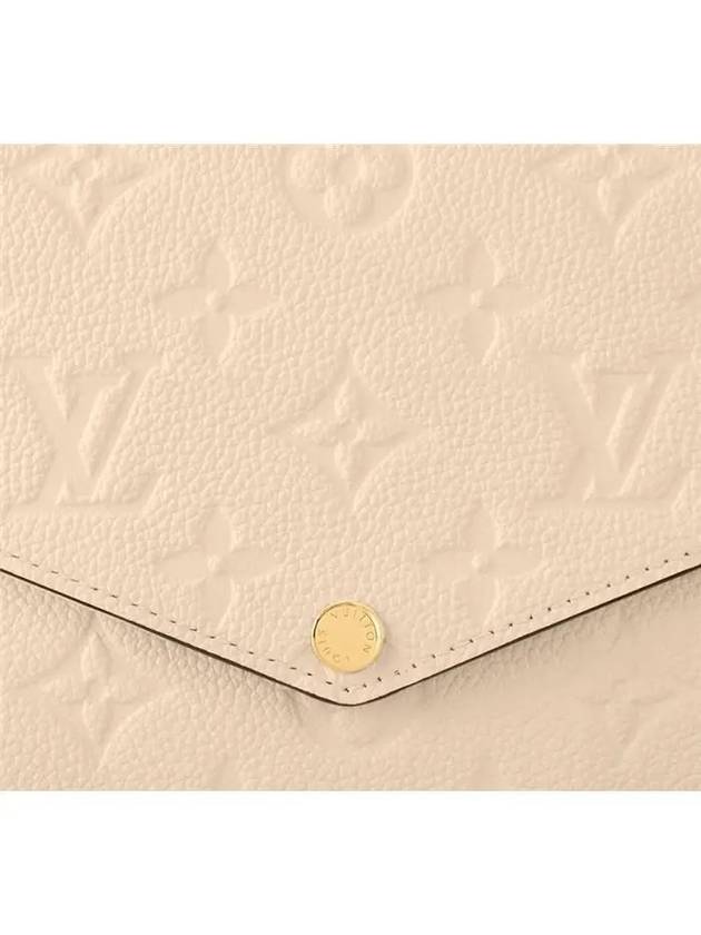 Pochette Felicie Monogram Empreinte Cross Bag Cream - LOUIS VUITTON - BALAAN 6