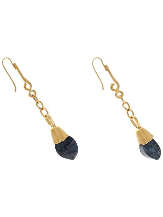 Dumortierite Stone Drop Earrings - MARNI - BALAAN 2