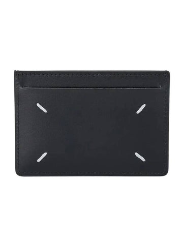 Four Stitch Card Wallet Black - MAISON MARGIELA - BALAAN 1