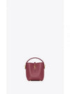 Le 37 Signature Logo Shiny Leather Small Bucket Bag Rouge Merlot - SAINT LAURENT - BALAAN 2