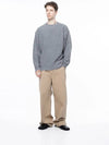 Men s M243TP06GR Tier Damage Punching Round Knit Gray - CHANCE'S NOI - BALAAN 4