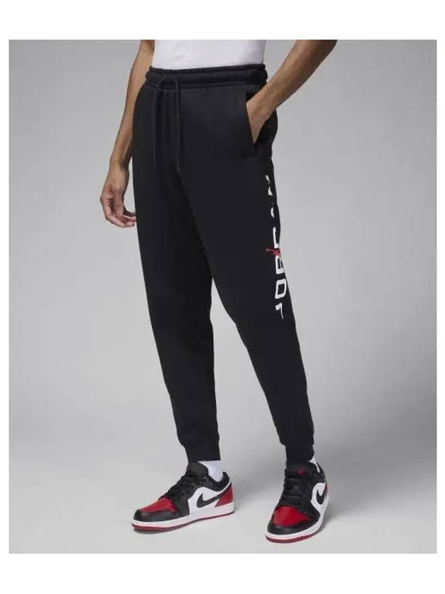 Jordan Essential Fleece Pants M Black White HQ4645 010 - NIKE - BALAAN 1