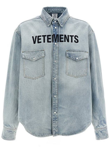 Vetements Logo Embroidery Shirt - VETEMENTS - BALAAN 1