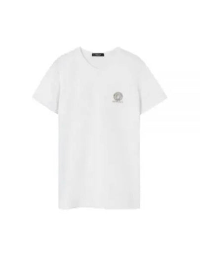 Men's Logo Medusa Cotton Short Sleeve T-Shirt White - VERSACE - BALAAN 2