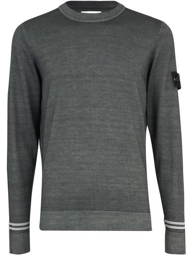 Fast Dye Airbrush Crewneck Knit Top Grey - STONE ISLAND - BALAAN 1