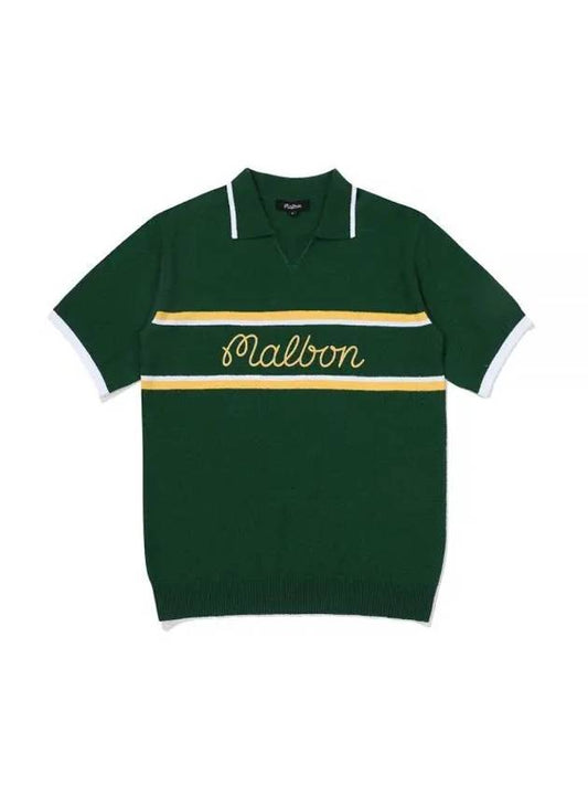 Marlbon Script Sweater GREEN MAN M3221PKT01GRN - MALBON GOLF - BALAAN 1