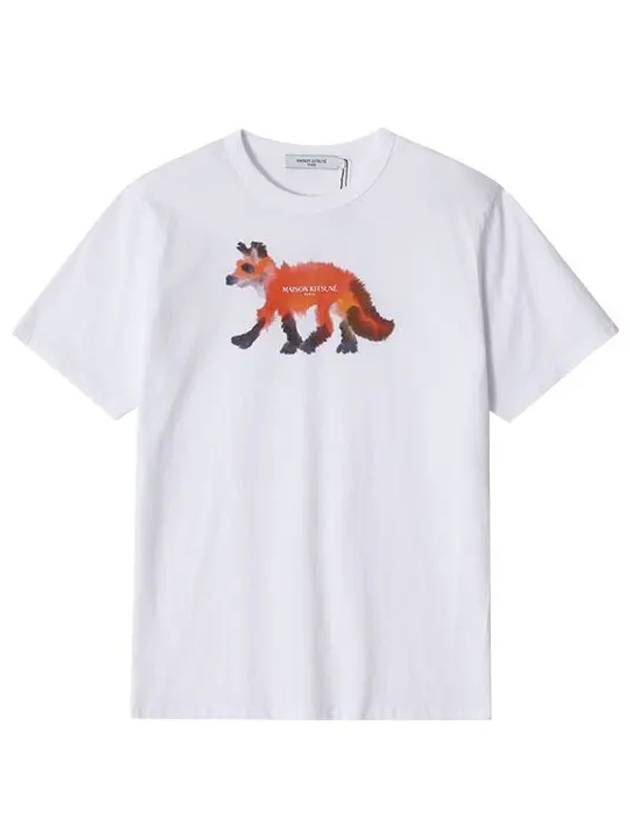 Fox Print Short Sleeve T-shirt White - MAISON KITSUNE - BALAAN 2