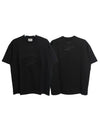 Embroidered Logo Cotton Short Sleeve T-Shirt Black - VETEMENTS - BALAAN 2