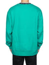 Acne Neck Logo Overfit Brushed Sweatshirt Fun Green BI0078 - ACNE STUDIOS - BALAAN 6