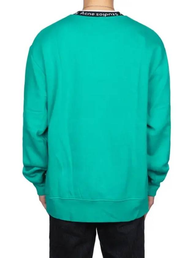 Acne Neck Logo Overfit Brushed Sweatshirt Fun Green BI0078 - ACNE STUDIOS - BALAAN 6