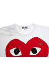 Men s Big Heart Short Sleeve T Shirt AZ P1T026 051 WHITE - COMME DES GARCONS - BALAAN 3