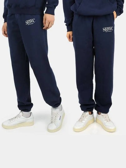 Upper East Side Jogger Pants Navy White UPPER EAST SIDE SWEATPANT - SPORTY & RICH - BALAAN 2