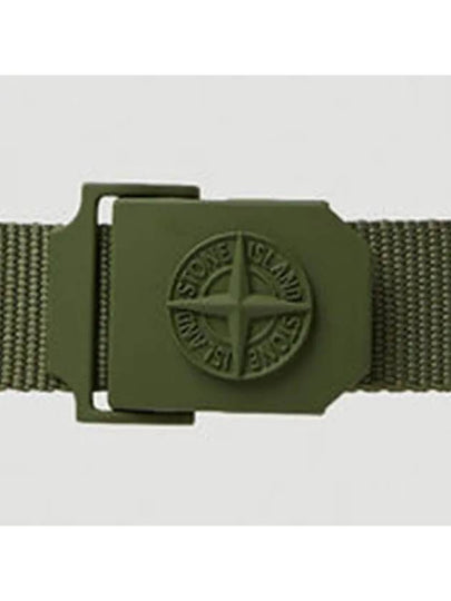 Compass Patch Logo Buckle Belt Khaki - STONE ISLAND - BALAAN 2