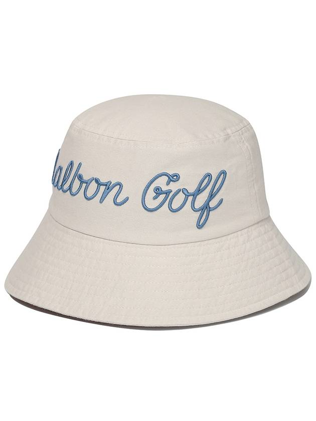 Lettering bucket hat BEIGE - MALBON GOLF - BALAAN 1