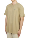 T Just Doval PJ Oval D Patch Short Sleeve T Shirt Beige - DIESEL - BALAAN 5