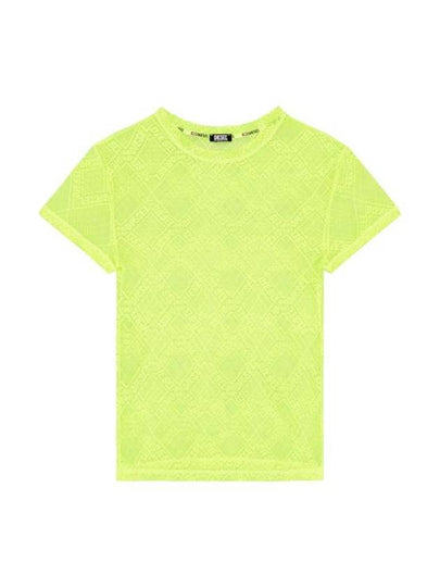 Uftee Melany Short Sleeve T-Shirt Yellow Fluo - DIESEL - BALAAN 2