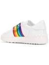 Women's Rainbow Color Open Low Top Sneakers White - VALENTINO - BALAAN 5