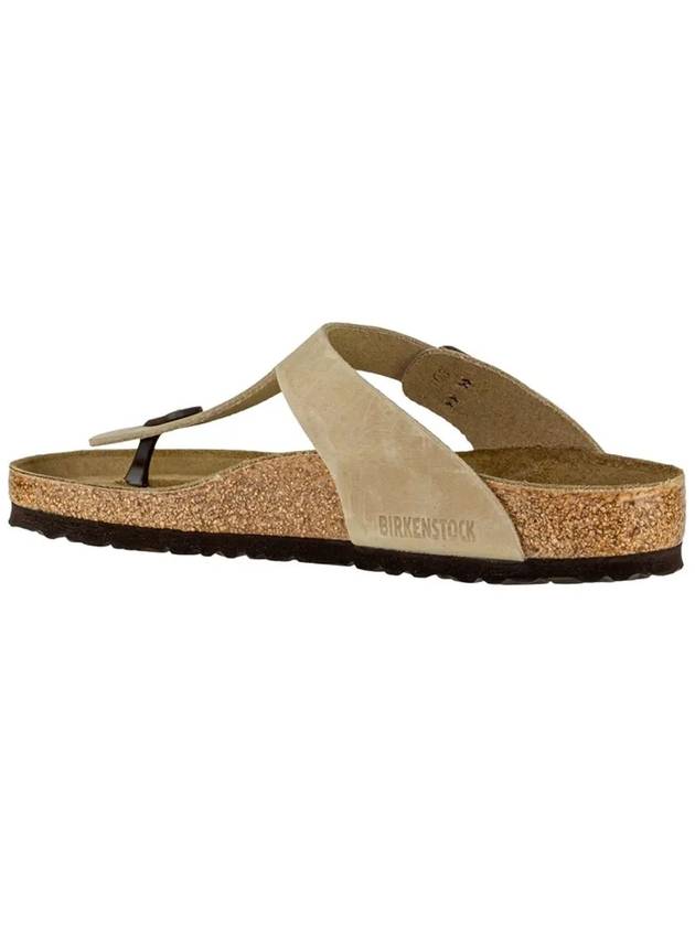 Gizeh Oiled Leather Flip Flops Tobacco Brown - BIRKENSTOCK - BALAAN 4