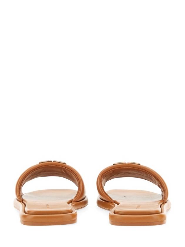 Double T Slide Slippers Brown - TORY BURCH - BALAAN 8