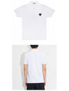 Men's Black Heart Waffen Short Sleeve Polo Shirt White - COMME DES GARCONS - BALAAN 5