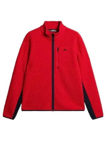 Peter Pile Zip-Up Jacket Barbados Cherry - J.LINDEBERG - BALAAN 2