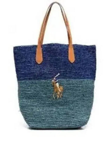 30 Points W Raffia Medium North South Tote Multi - POLO RALPH LAUREN - BALAAN 1