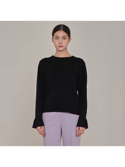 Round Neck Wool Cashemere Knit Top Black - SUBSET - BALAAN 2