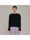 Round neck wool cash knitBlack - SUBSET - BALAAN 2