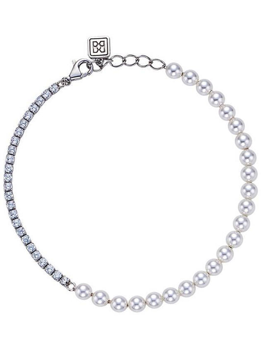 Pearl BB Tennis Bracelet White - BE/GINS - BALAAN 1