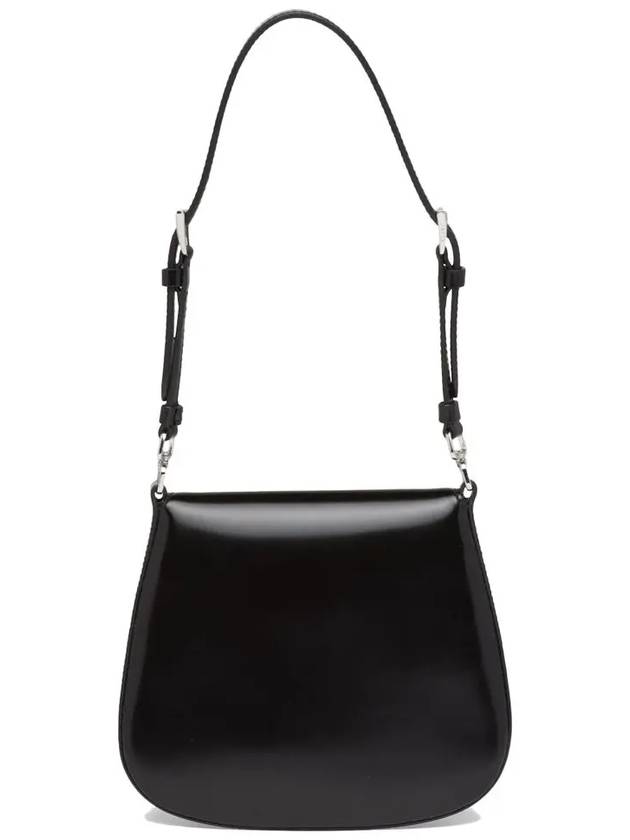 Cleo Brushed Leather Mini Shoulder Bag Black - PRADA - BALAAN 4