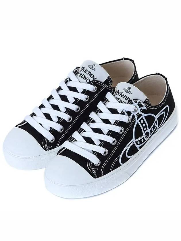 Plimsoll Logo Low-Top Sneakers Black - VIVIENNE WESTWOOD - BALAAN 2