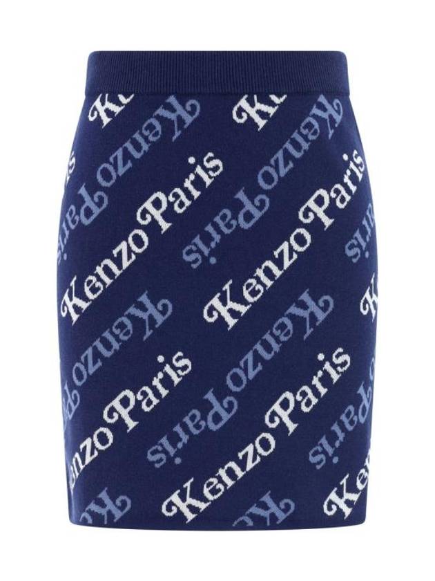 Short Skirt FE52JU4573CB 77 MIDNIGHT BLUE - KENZO - BALAAN 1