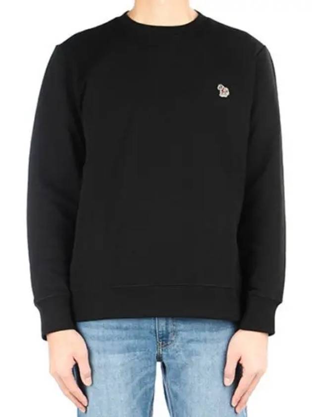 Zebra Patch Organic Cotton Sweatshirt Black - PAUL SMITH - BALAAN 2